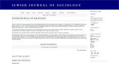 Desktop Screenshot of jewishjournalofsociology.org