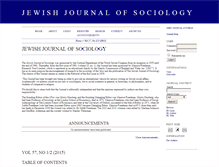 Tablet Screenshot of jewishjournalofsociology.org